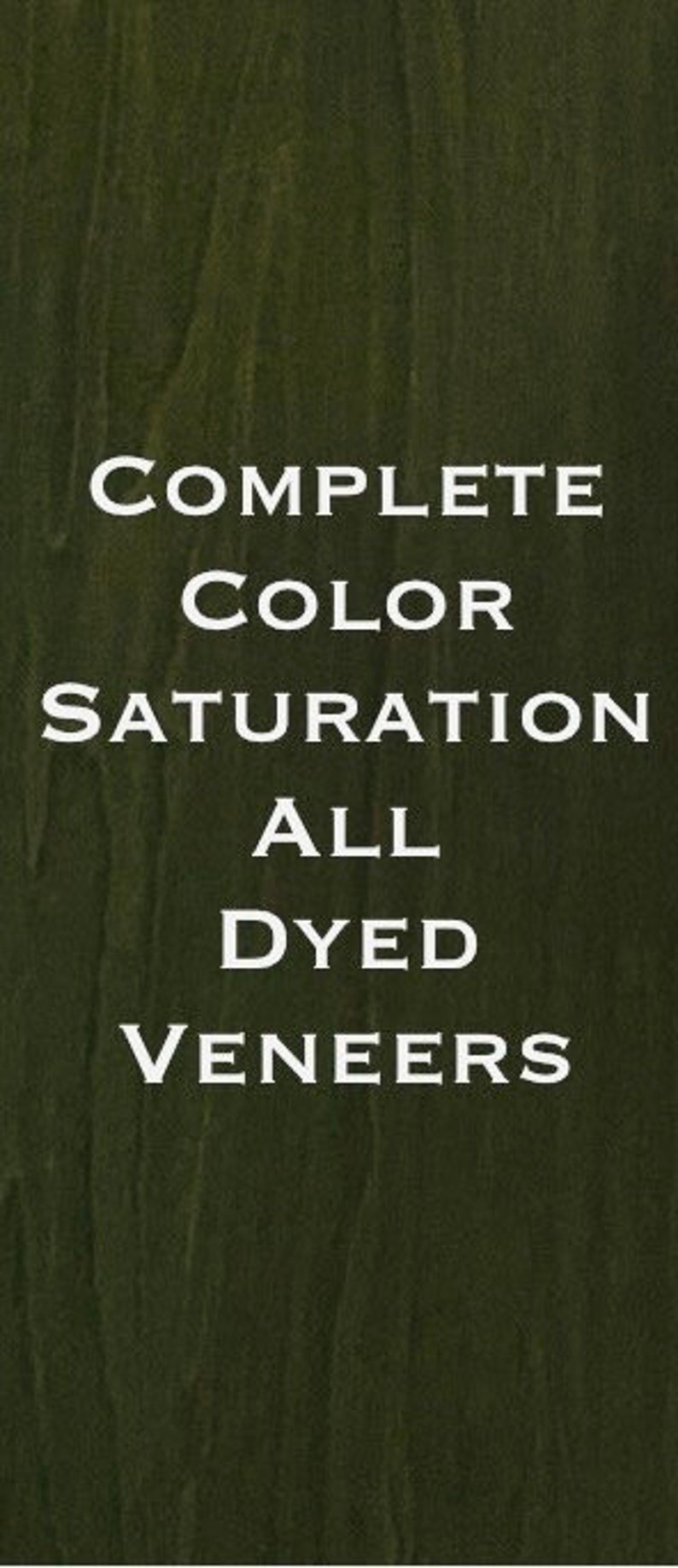 36”x 7” Dyed Green Wood Veneer. Complete Saturation Through and Through ...