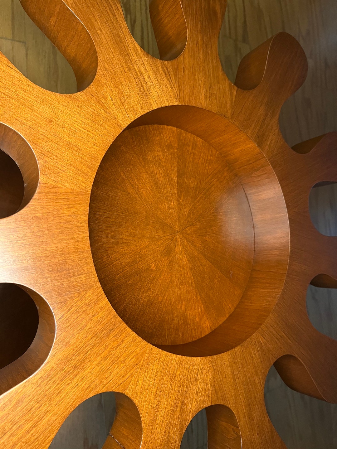 Wood Coffee Table With Circular Glass Top. Round Wood Coffee Table With