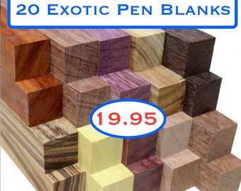 Exotic Pen Blanks Rosewood Padauk Purpleheart Yellowheart