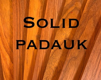 1/4”x4”x24” Solid Padauk Hardwood, Laser Cutting, Cnc