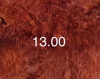 Redwood Burl raw all wood exotic veneer 9.5” wide x 11.5” long x 1/42” thick. Premium quality.