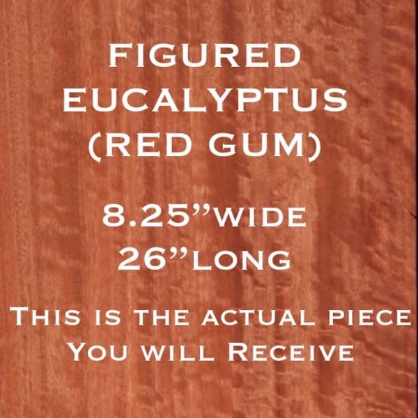 Figured Eucalyptus raw all wood exotic veneer. 8.25” x 26” ”x 1/42” Premium quality. Ships 1 day