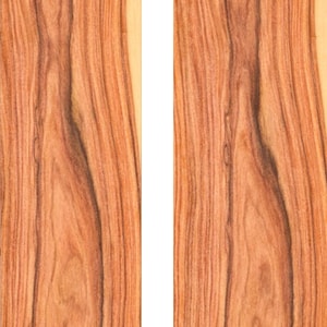 Rosewood Aka Pau Ferro raw all wood exotic veneer. 6.5”-7.5” wide x 149” long x  1/42” thick Premium quality.