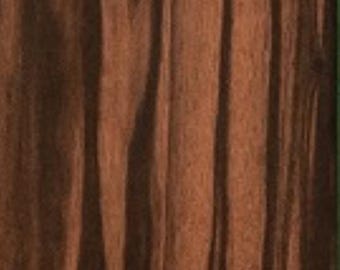 Ebony Flat Cut (Macassar) raw all wood exotic veneer. 5” wide x 73” long ”x 1/42” thick. Exquisite Premium quality. Exotic
