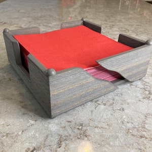 Solid Wood Napkin, Now available in Solid Rosewood, Walnut, Cherry and Oak. Easy access on all 4 sides.