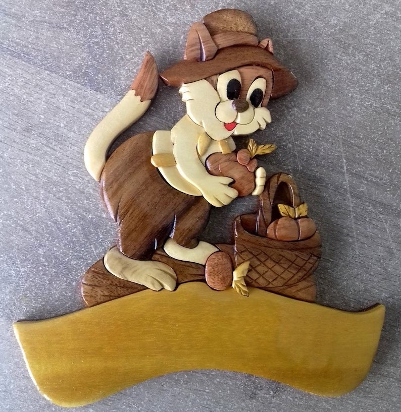 Intarsia Solid Wood Art Wall Hanging Scrolling Laser Etsy