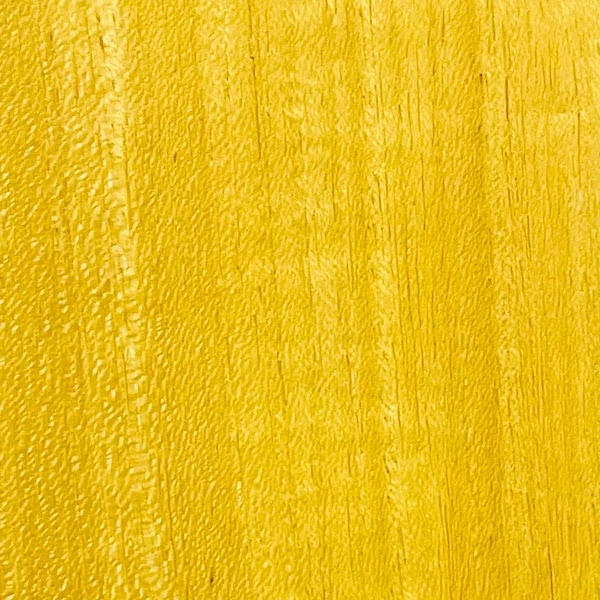 36”x 8.75” dyed Bright Yellow wood veneer. Complete saturation. Beautiful and vibrant multi-color veneers. Premium quality.