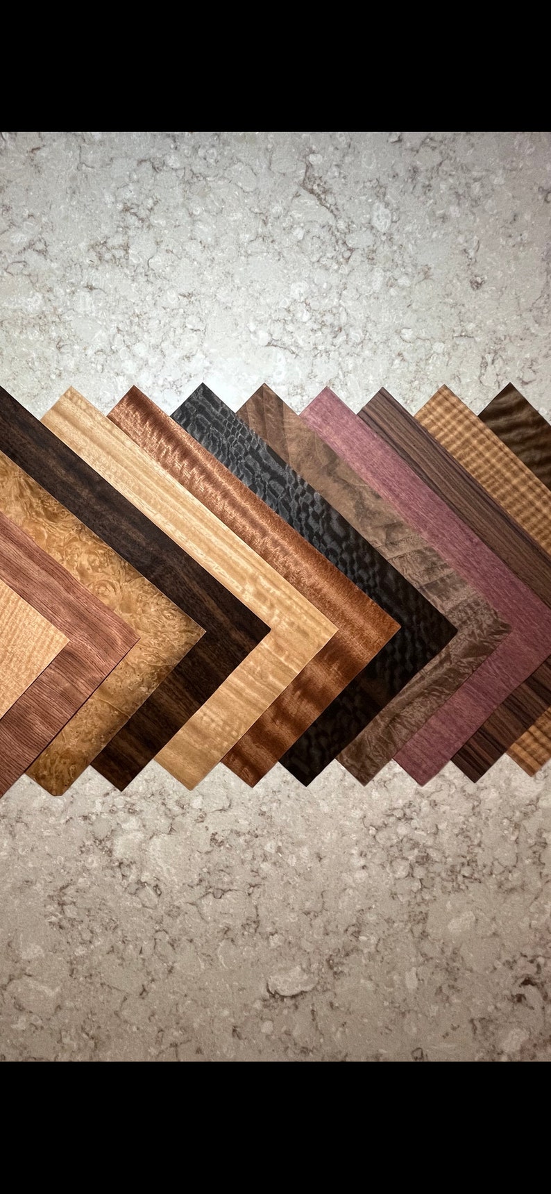 Exotic All Wood Veneer Sheets From Around the World. Each Pack Contains