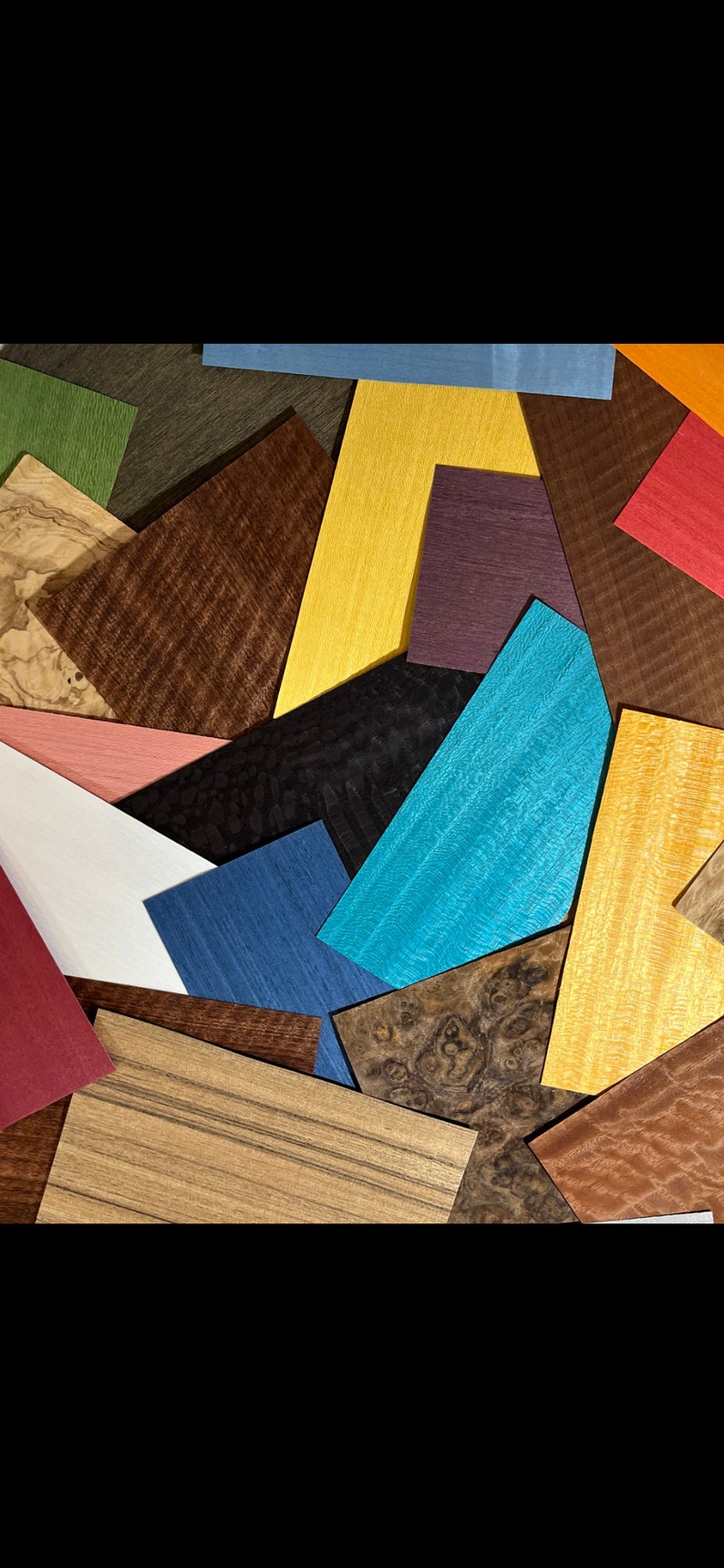 Dyed and Exotic Premium Wood Veneers. 24 Exquisite Sheets. Highest