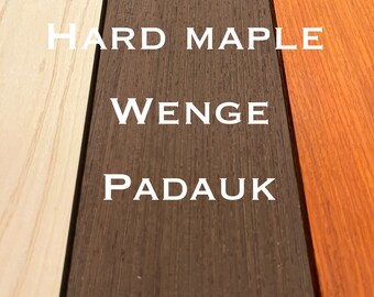 1/2”x4”x24” Premium Padauk,  Wenge, and Maple, laser cutting, cnc, engraving, scroll saw cutting, Thin Exotic Hardwoods Total of 3 pcs.