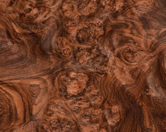 Walnut Burl raw all wood  veneer 13.75”x35”x1/45” Premium quality. Exotic