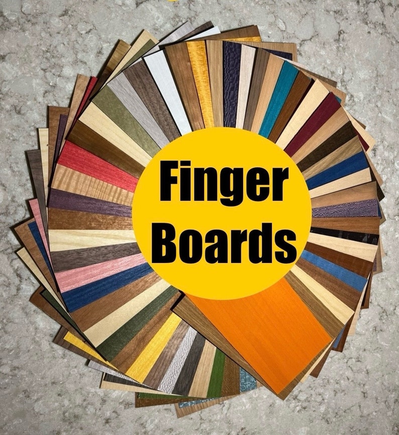 Fingerboards Wood Veneers Exotic Dyed Beautiful Flat Vibrant Colors