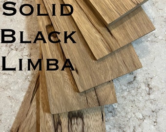 1/2”x4”x24” solid exotic black limba hardwood  laser cutting, cnc, engraving and scroll saw cutting. Thin craft wood. Ships 1 day