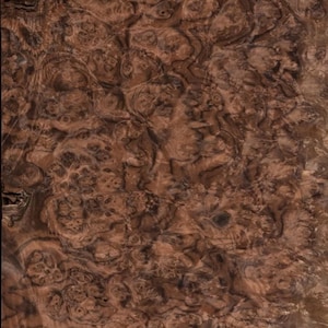 Walnut Burl raw all wood  veneer 9.25”x17.5”x1/45” Premium quality.
