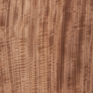 Curly/Quartersawn Etimoe raw all wood exotic veneer. 11.5” wide x 59” long x  1/42” Premium quality.