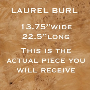 Laurel Burl raw all wood exotic veneer. 13.75” x 22.5” x 1/42” Premium quality. Ships 1 day