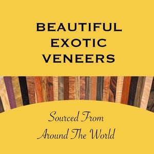30 Exotic Highly Figured All Wood Veneer Sheets from around the world. 30 stunning sheets of premium wood veneers.