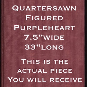 Quartersawn/Figured Purpleheart wood veneer. Exotic raw Purpleheart wood veneer, premium quality, Ships 1 day