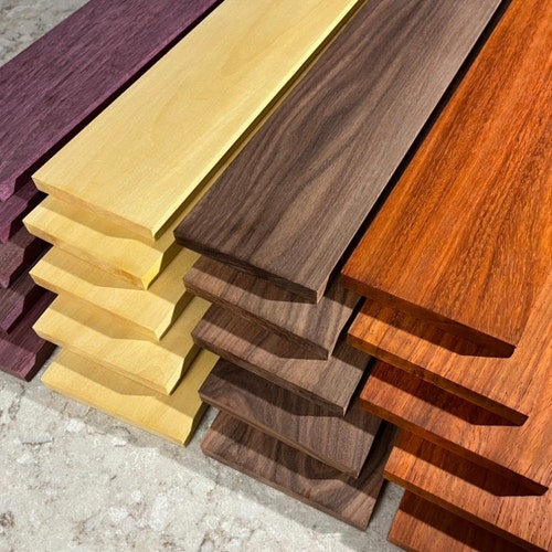 1/2”x4”x24” Premium Padauk, Maple, Rosewood, Purpleheart 1/2”x4”x24” Premium Padauk, Maple, Rosewood, Purpleheart