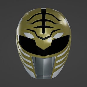 MMPR White Ranger Helmet 3D STL Files. (Not Actual Helmet. Read Description!)