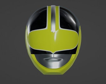 Power Rangers Time Force Yellow Ranger Helmet STL files. (Not Actual Helmet. Read Description!)