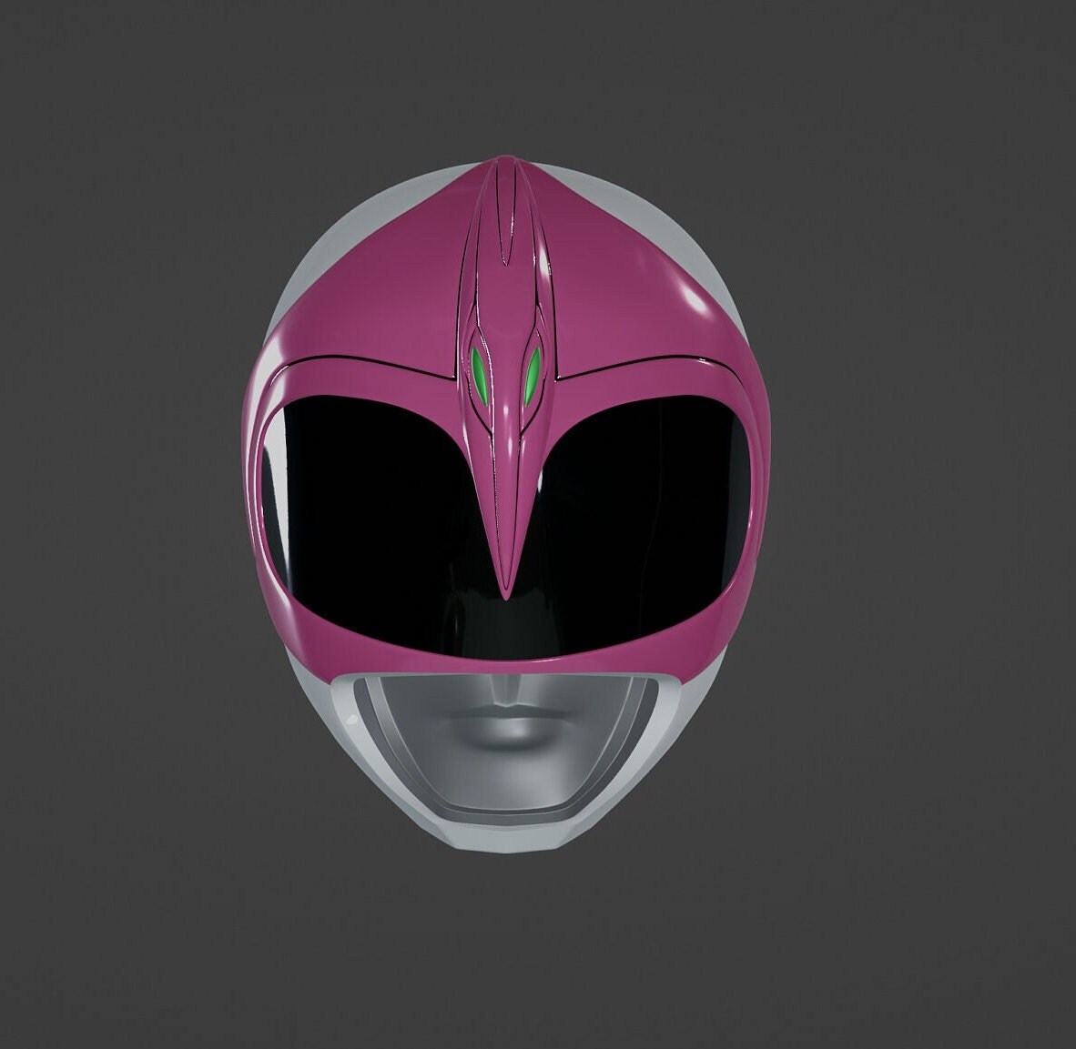 Pink Power Ranger Helmet Pattern MMPR Pink Ranger Helmet 3D STL Files. not Actual Helmet. Read ...