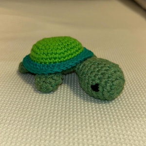 Gehaakte schildpad: (kan worden gepersonaliseerd met kleur/decoratie, enz.)