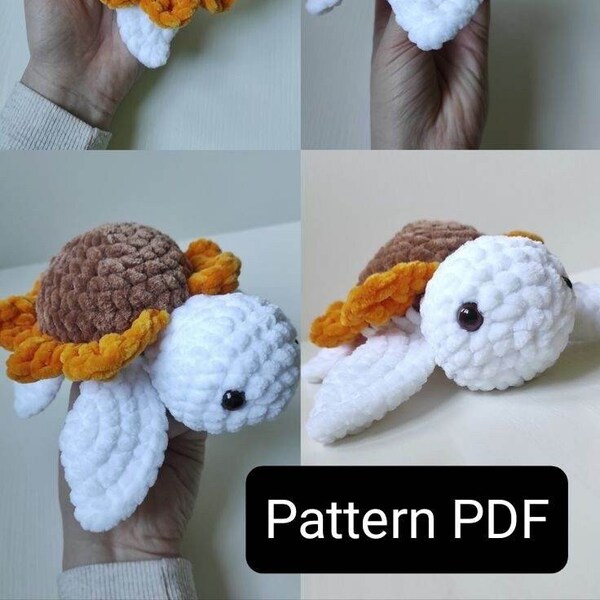 Sunflower turtle amigurumi pattern