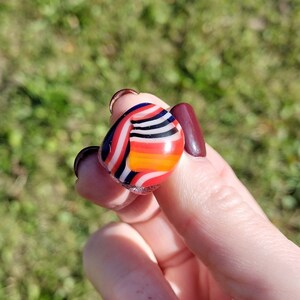Warm Murrine glass pin