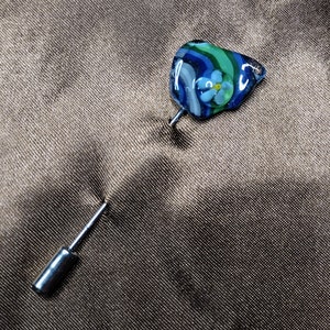 Murrine glass pin