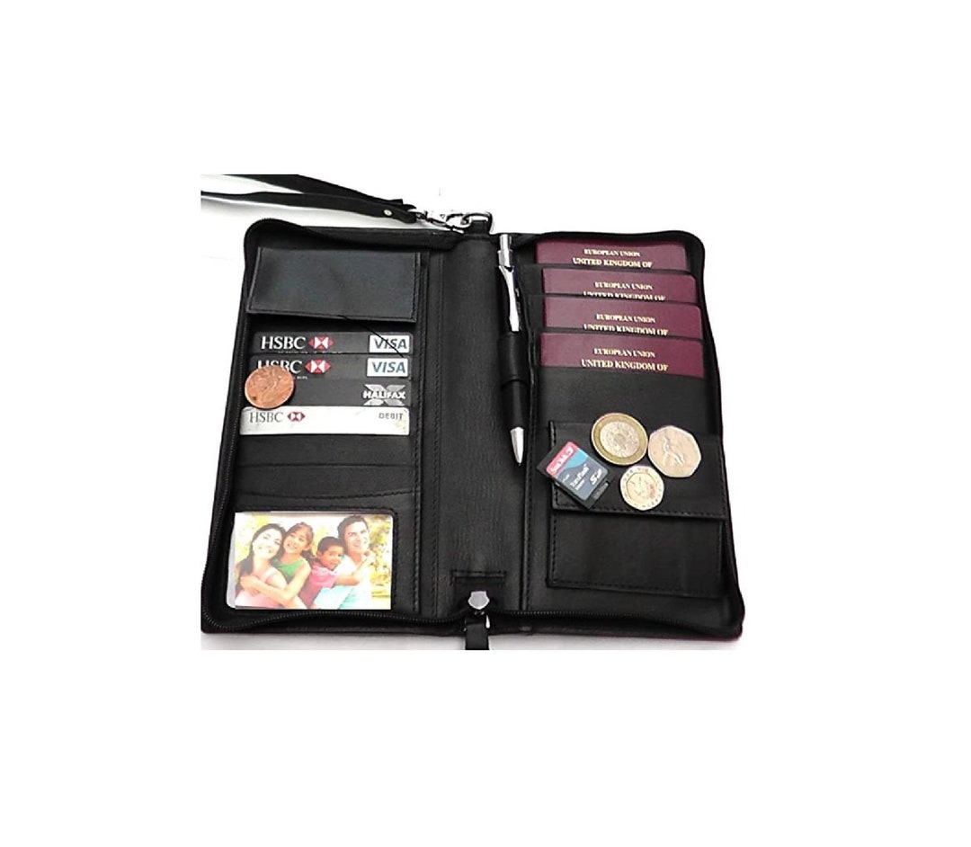 Handcrafted Genuine Leather Travel Wallet / Leather Travel Etsy UK