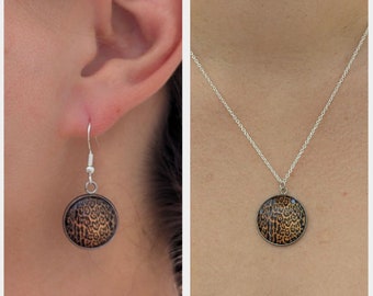Cheetah Print  (Necklace, Earrings, Keychain) - Unique Jewelry - Custom Jewelry