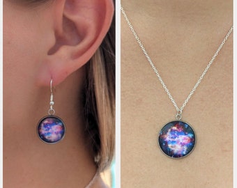 Galaxy  (Necklace, Earrings, Keychain) - Unique Jewelry - Custom Jewelry