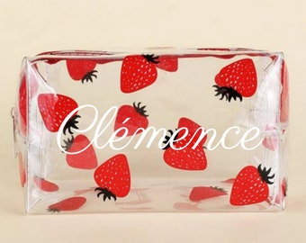 Trousse fraises école rentrée enfant personnalisable fourniture scolaire