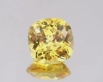 7.45 Ct Flawless Ceylon Yellow Sapphire Cushion Cut Certified Loose Gemstone 11.5 x 10.2 x 6.9 mm Ideal for Fine Jewelry Gem Luxury Jewelry