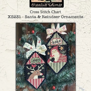 Santa & Reindeer Ornaments by Teresa Kogut