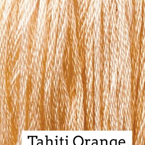Tahiti Orange by Classic Colorworks - 5 yds, Hand-Dyed, 6 Strand, 100% Cotton, Cross Stitch Embroidery Floss