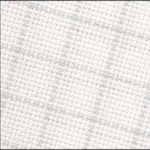 May include: Close-up of a white fabric with a subtle, textured weave. The material appears to be a light color, possibly cotton or a similar textile, with a grid-like pattern created by the interwoven threads. The texture suggests a breathable and potentially soft fabric.