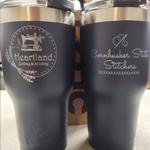 Tumblers - Navy - Engraved with Heartland and CHSS Logos - 20oz Artic