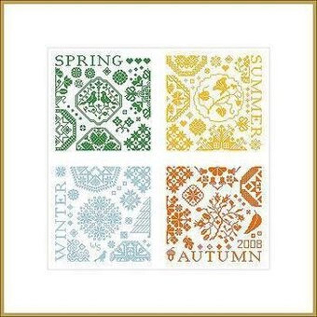 Sampler 4 Seasons by Monasterium Design Etsy