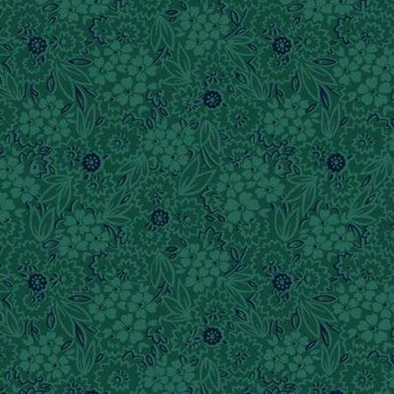 Quiet Grace - Scatter Garden Teal - By Kim Diehl for Henry Glass Fabrics - Fabric Off the Bolt (Sizes in Description below)