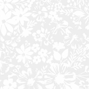 May include: A seamless pattern featuring white floral designs on a light gray background. The pattern includes various flower shapes and sizes, creating a delicate and intricate design.