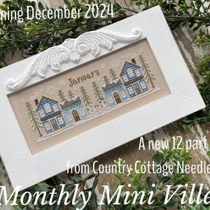 Maandelijks minidorp - januari - Country Cottage Needleworks