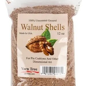  Generic Crushed Walnut Shells and Emery Bundle for Pin Cushions  and Dimensional Crafts