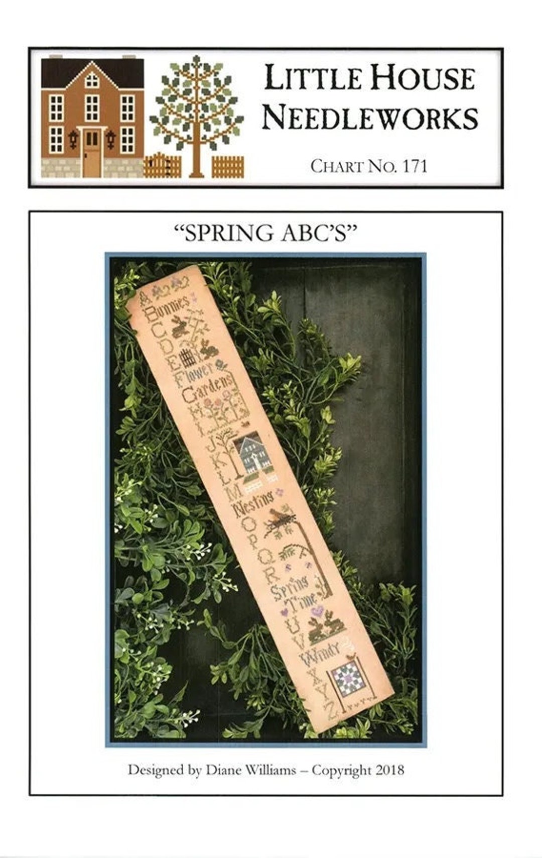 Spring Abc's Little House Needleworks Etsy
