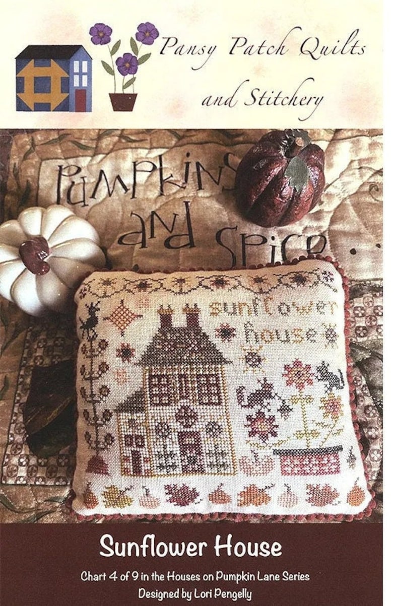 Sunflower House Chart 4 of 9 in the Houses on Pumpkin Lane Etsy