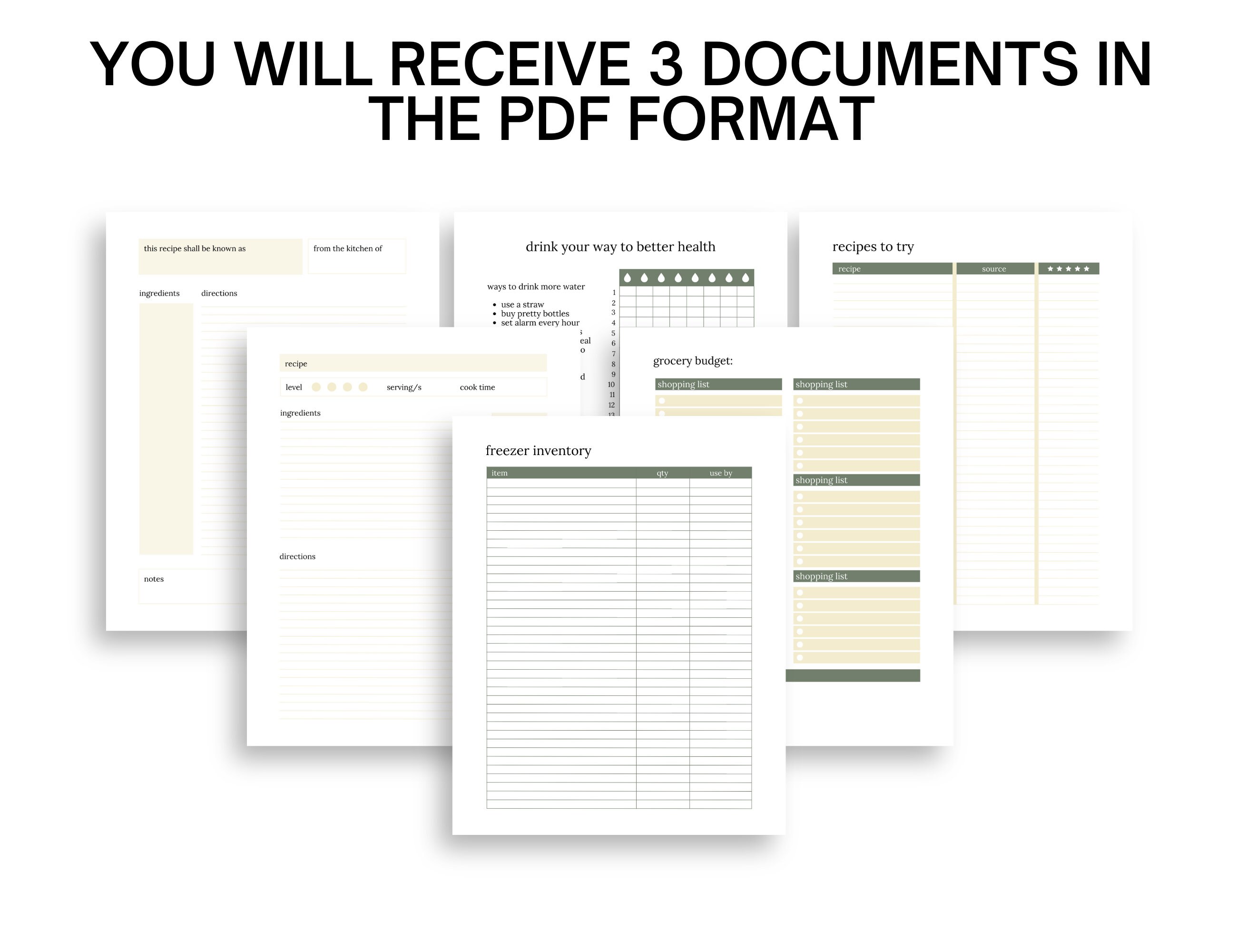 Meal Planner Printable Bundle - Etsy