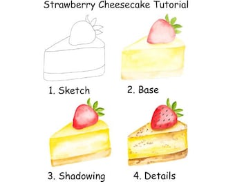 Watercolor Sweets Tutorial eBook, Beginner-Friendly Step-by-Step Guide (PDF Download)