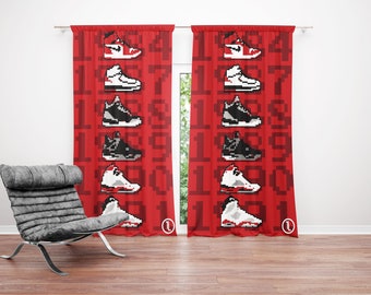 ジョーダンカーテン Jordan Curtain, Sneaker Curtain, Living Room Bedroom Curtain