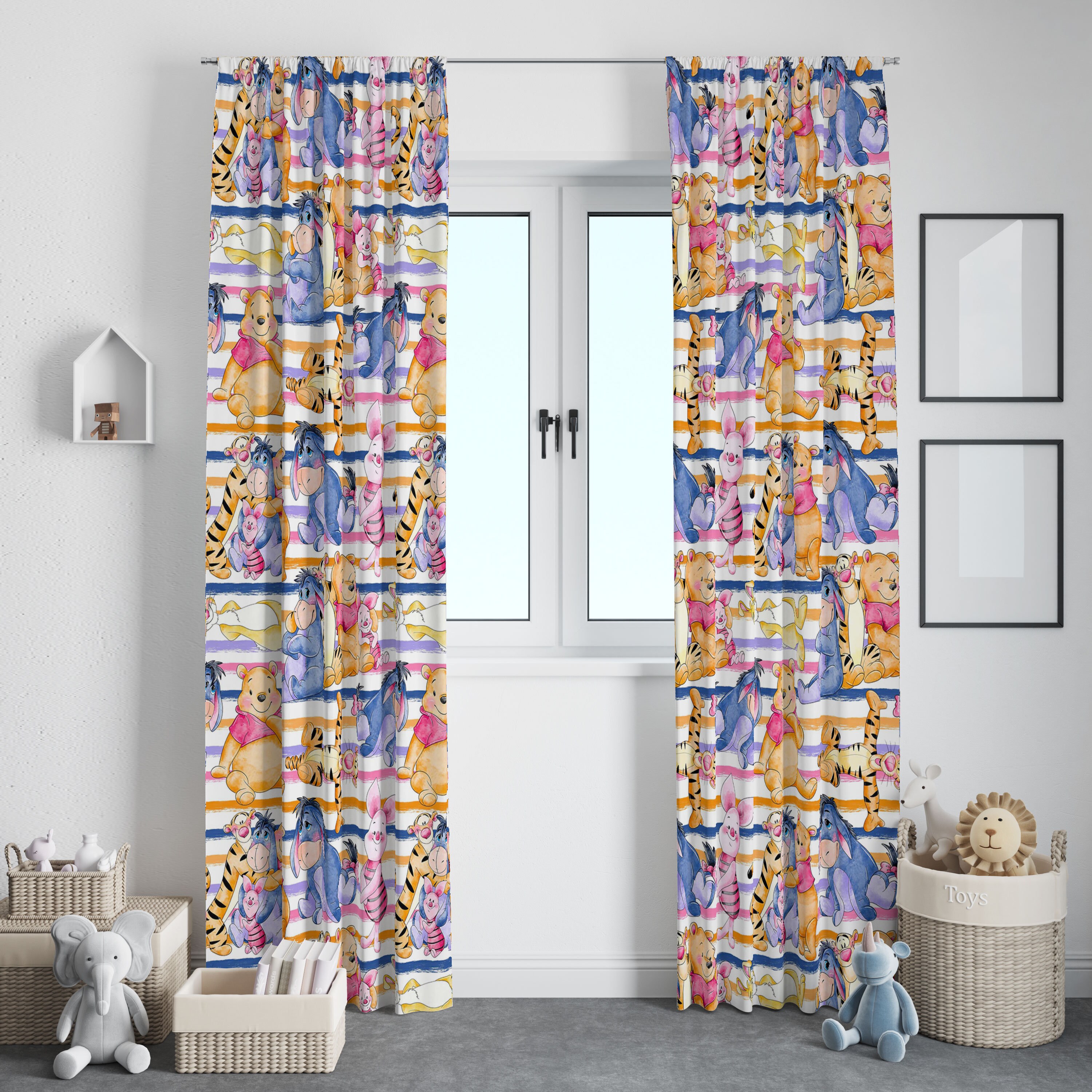 Winnie The Pooh Bathroom Shower Curtain Set - LIMITED EDITION)